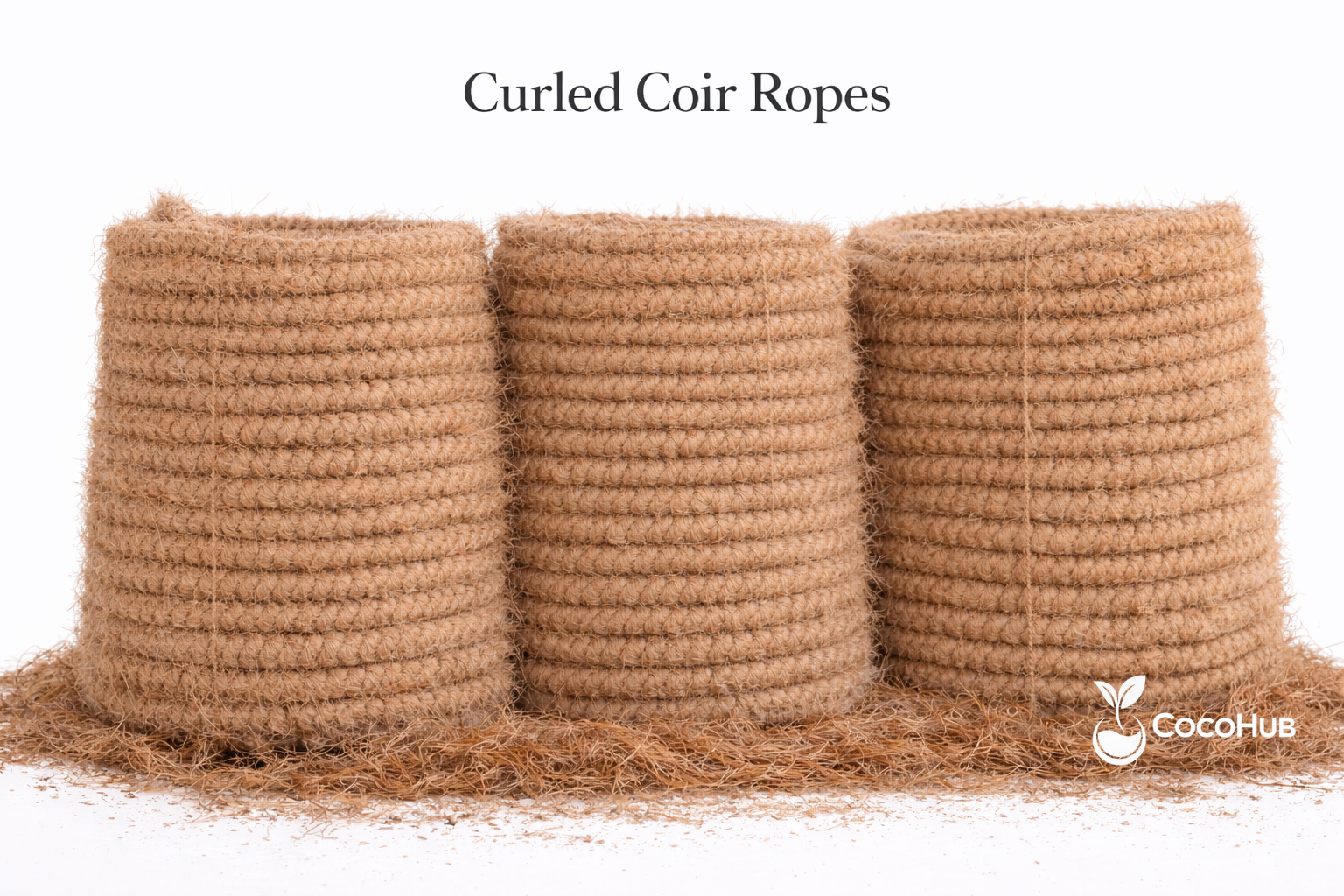 Curled coir ropes