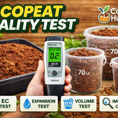 cocopeat quality test expansion of cocopeat block